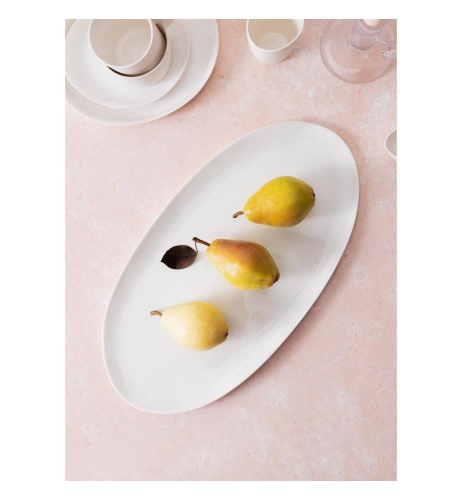 Platter, White, 100% Porcelain