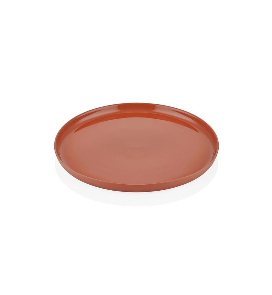 Cake Serving Plate, Terracota, 100% PORCELAIN