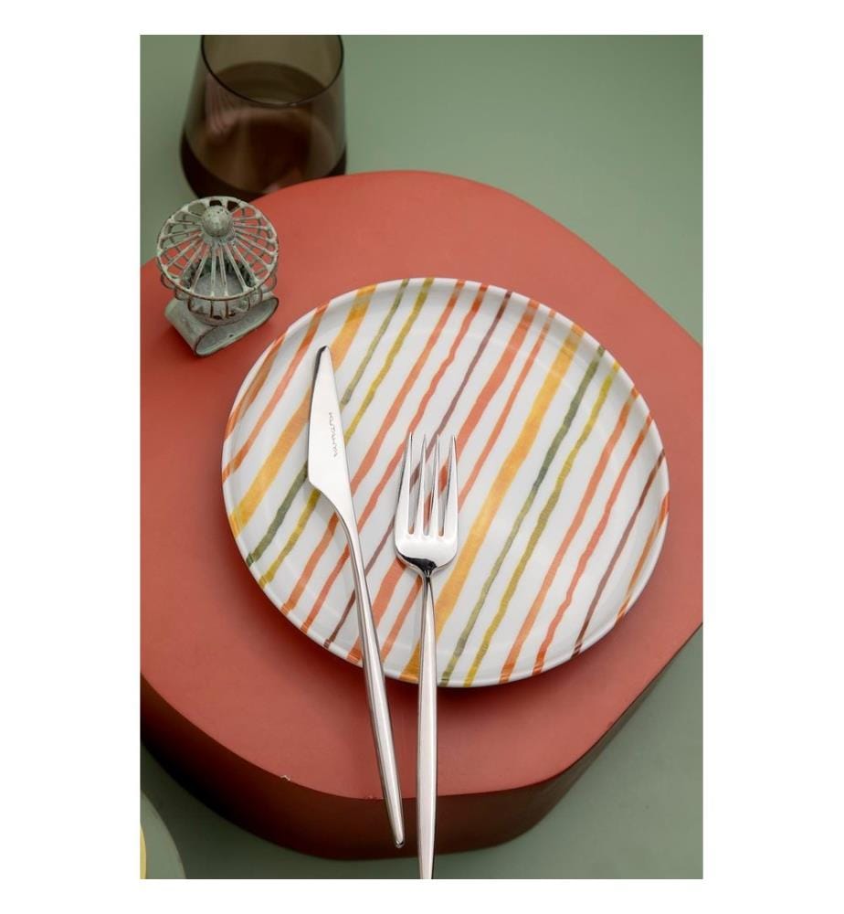 Cake Serving Set, 6 Pieces, Multicolor, 100% Porcelain