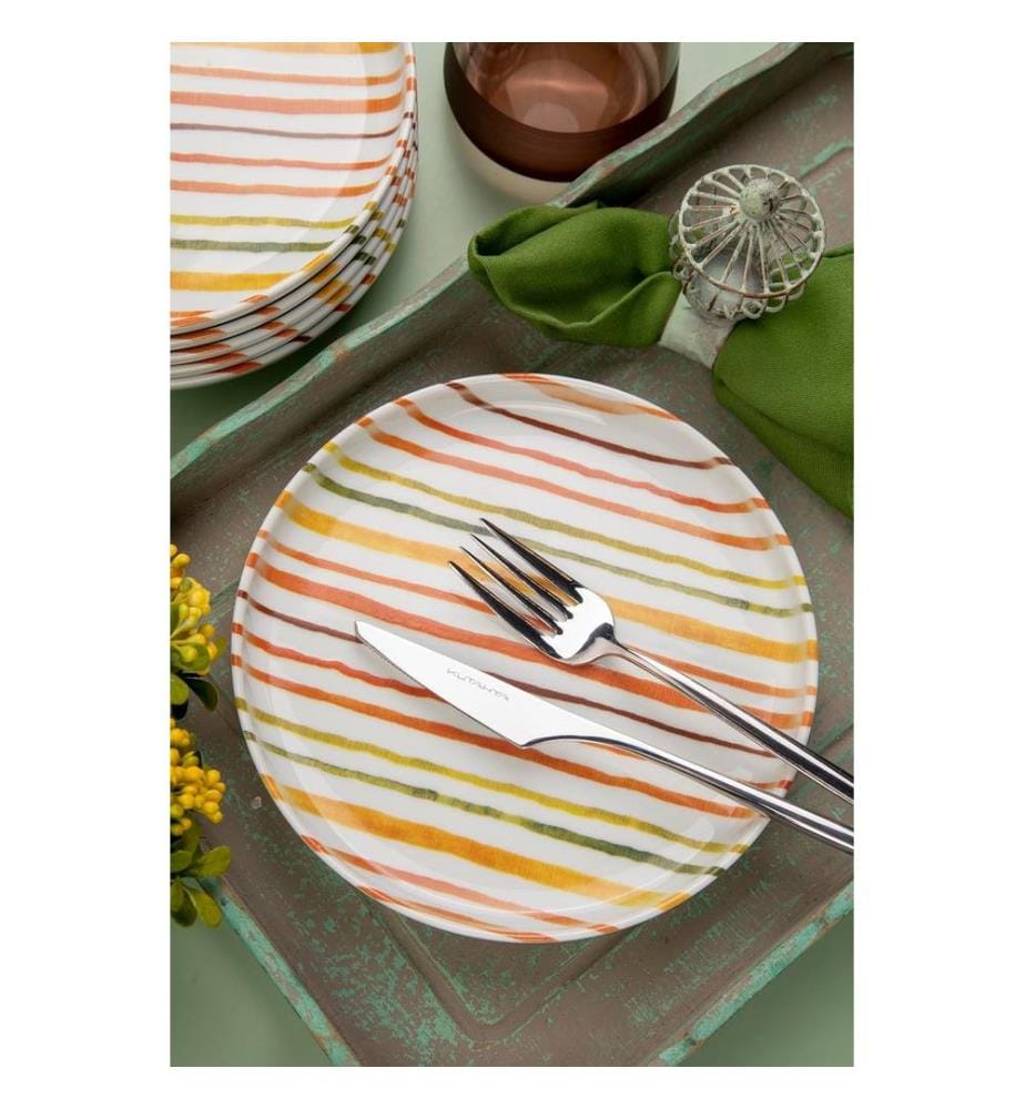 Cake Serving Set, 6 Pieces, Multicolor, 100% Porcelain