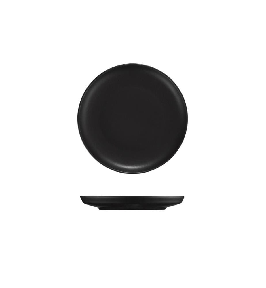 Dinner Set, 16 Pieces, Matte Black, 100% PORCELAIN