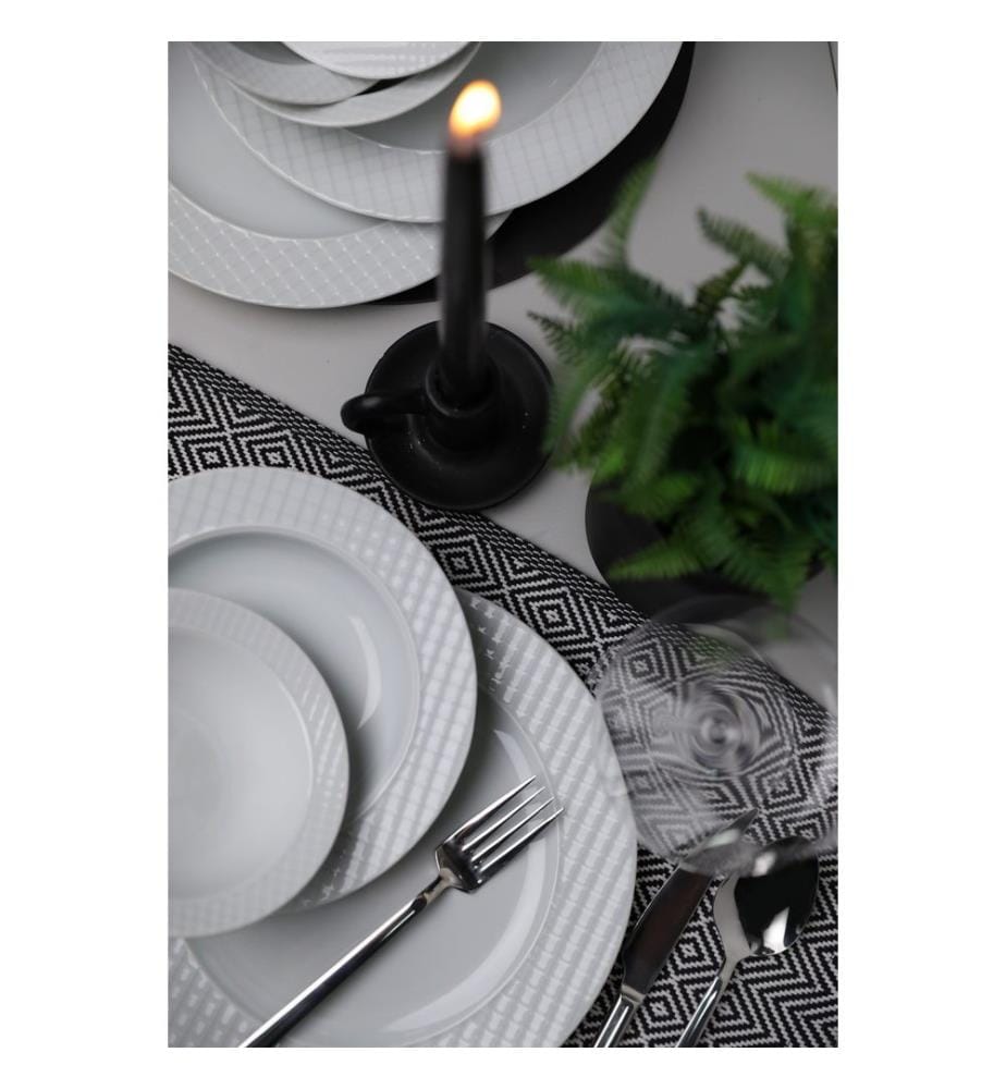 Dinner Set, 18 Pieces, White, 100% Porcelain