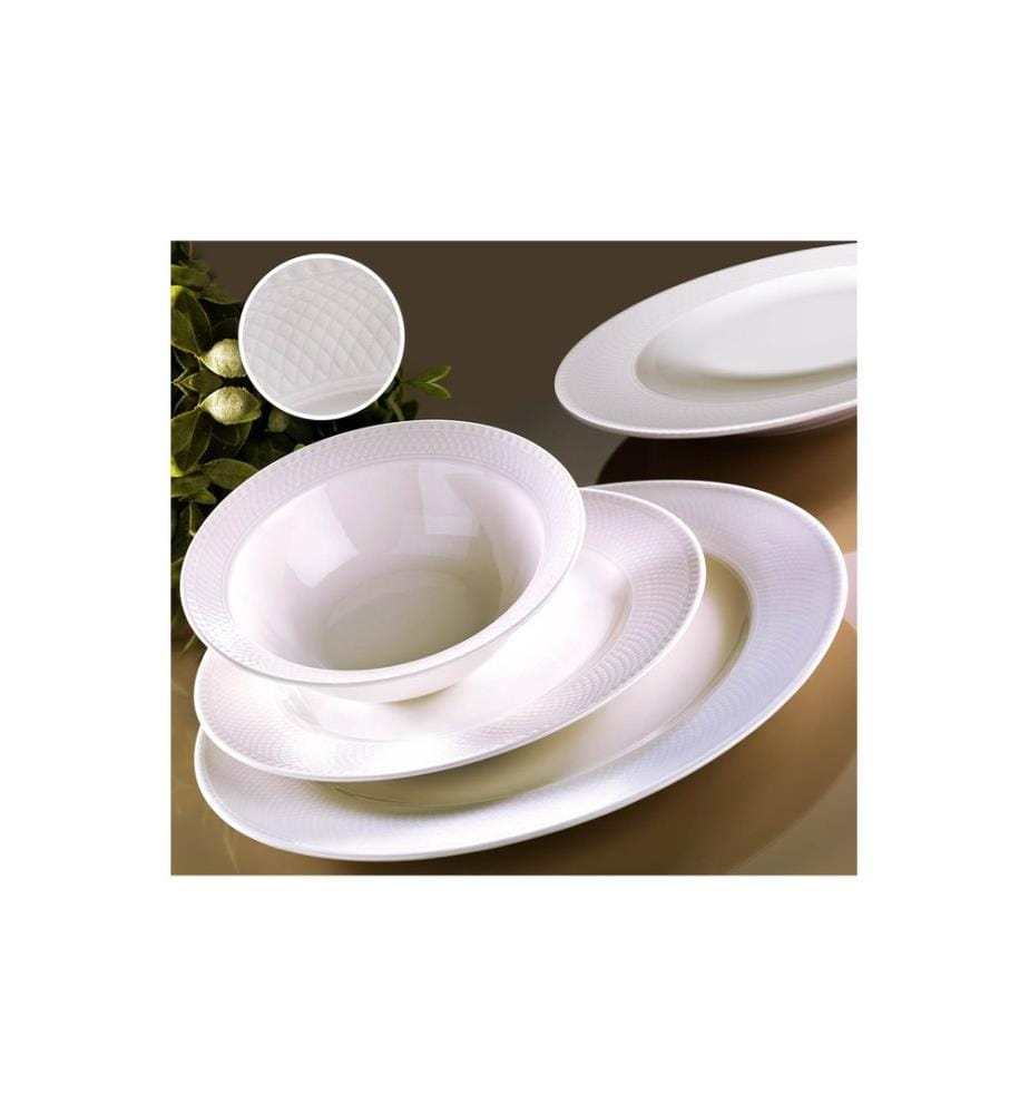 Dinner Set, 18 Pieces, Multicolor, 100% Porcelain
