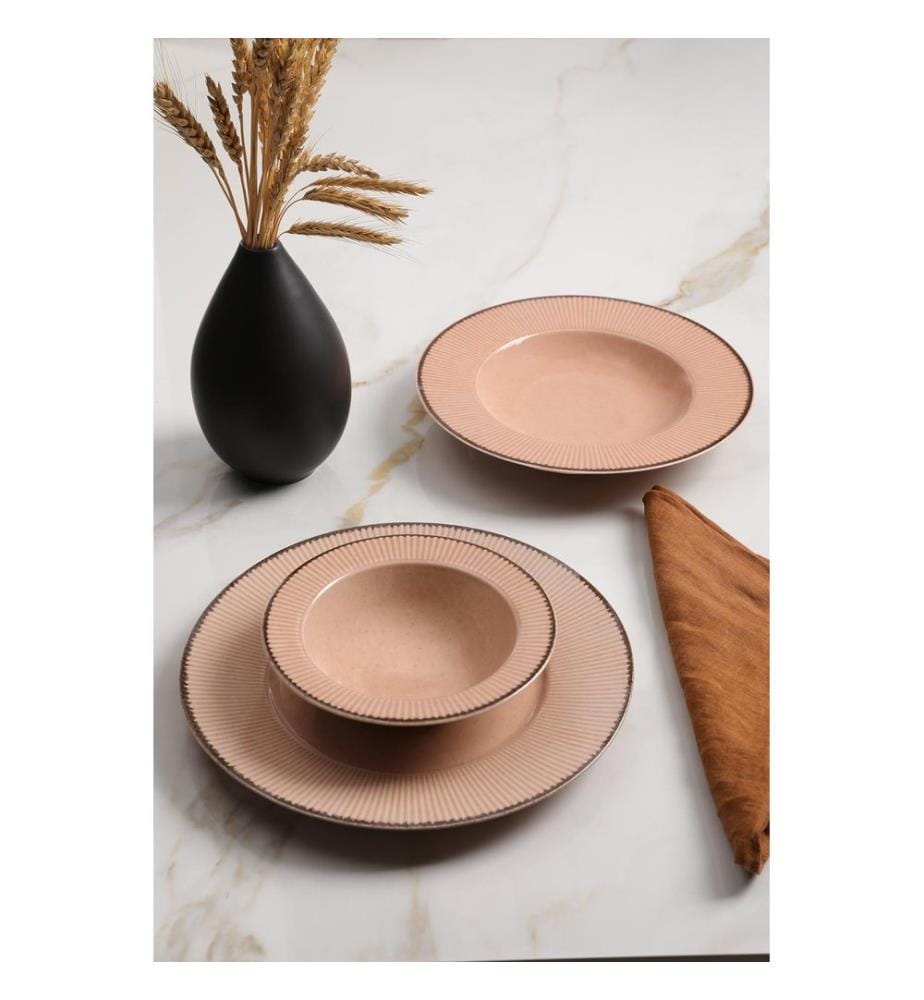 Dinner Set, 18 Pieces, Multicolor, 100% Porcelain