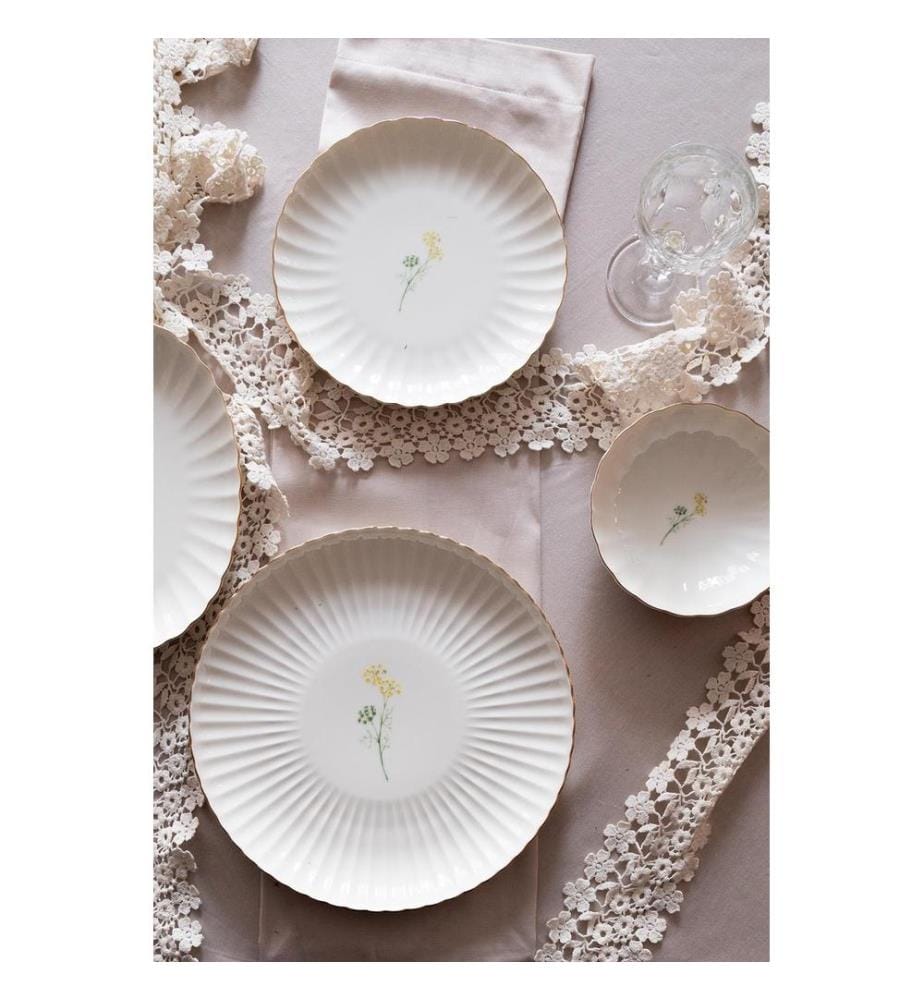 Service Plate Set, 6 Pieces, Multicolor, 100% PORCELAIN