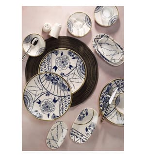 Breakfast Set, 30 Pieces, Multicolor, 100% PORCELAIN