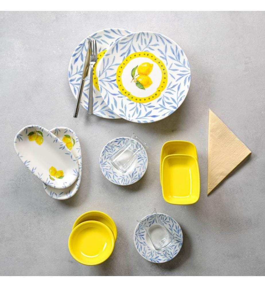 Breakfast Set, 26 Pieces, Multicolor, 100% PORCELAIN