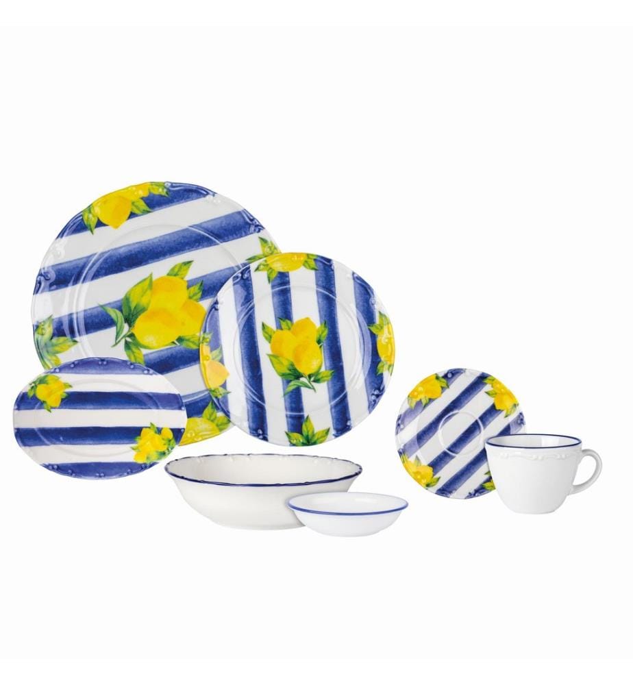 Breakfast Set, 26 Pieces, Multicolor, 100% PORCELAIN