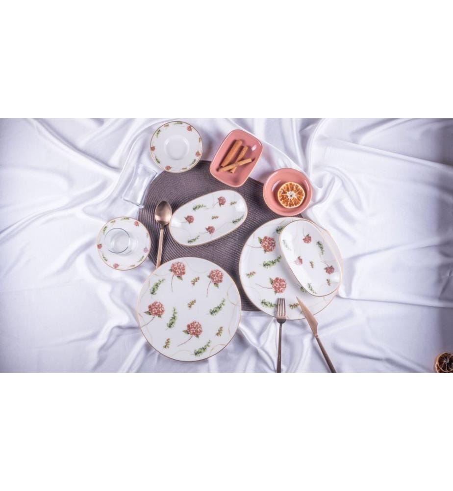 Breakfast Set, 26 Pieces, Multicolor, 100% PORCELAIN