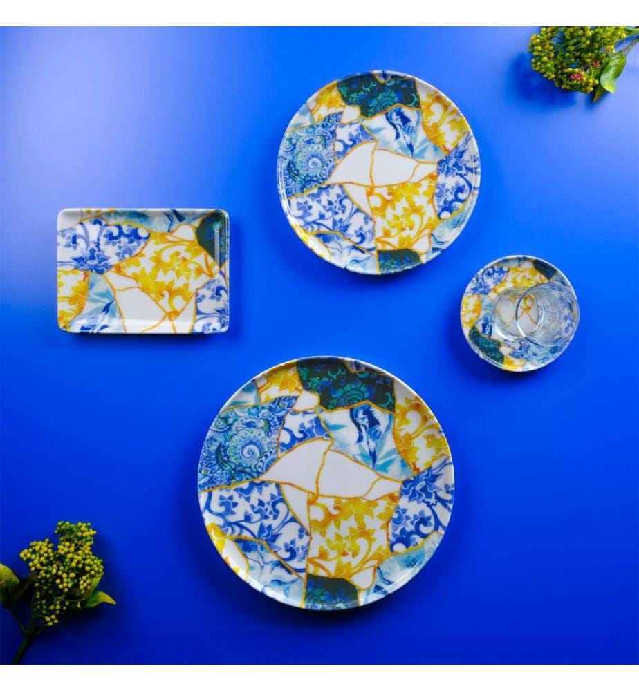 Breakfast Set, 30 Pieces, Multicolor, 100% PORCELAIN