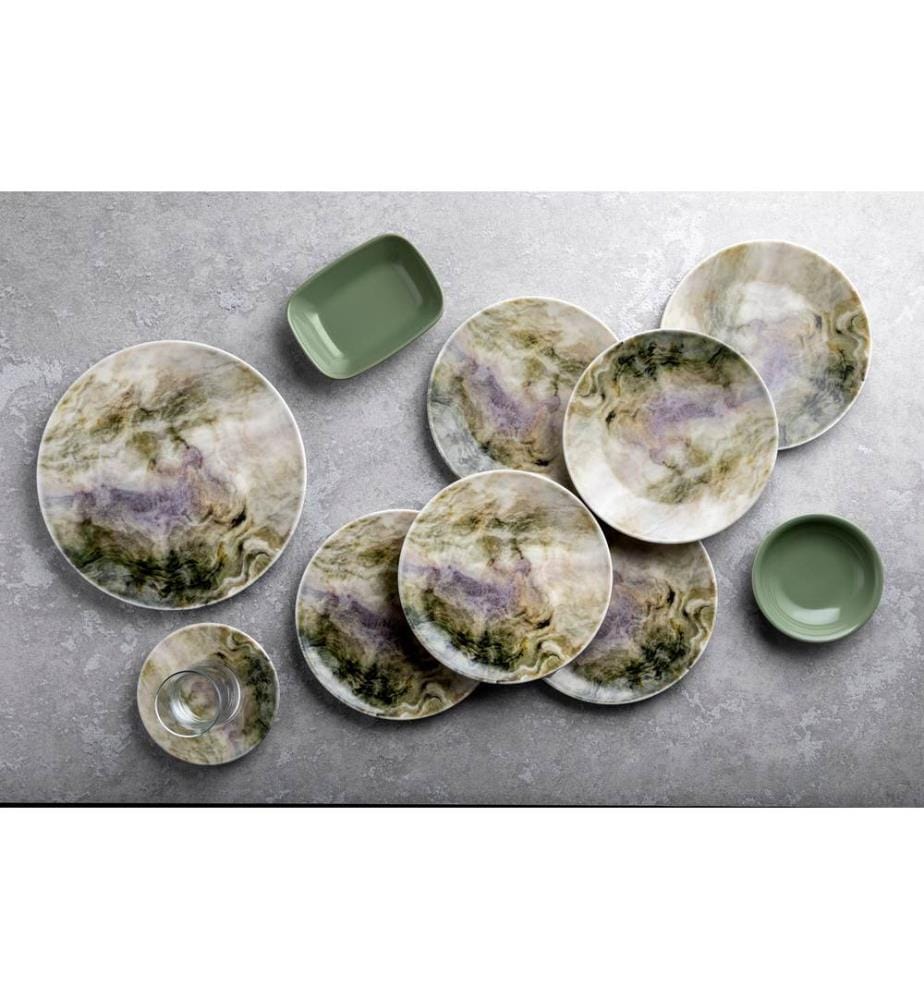 Breakfast Set, 25 Pieces, Multicolor, 100% PORCELAIN