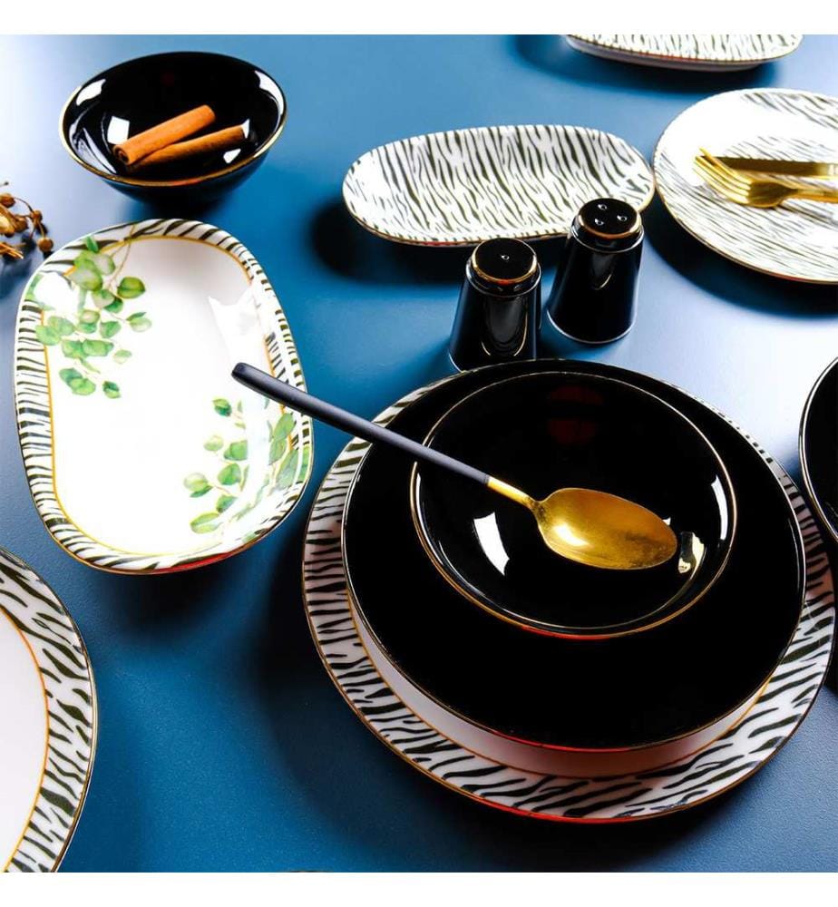 Dinner Set, 29 Pieces, Multicolor, 100% PORCELAIN