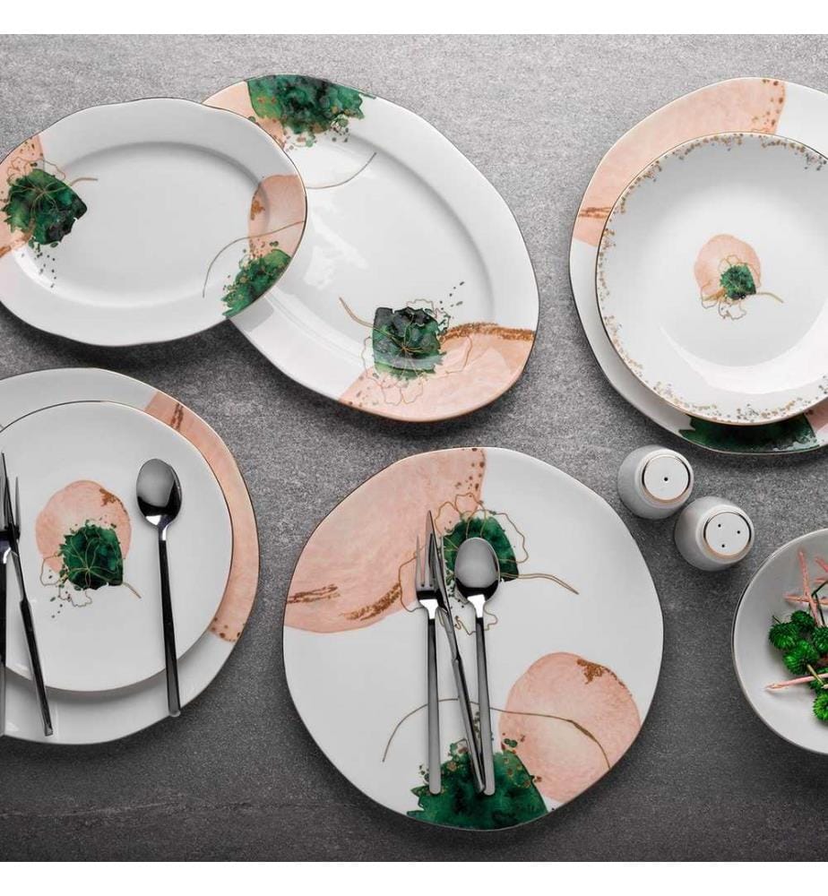 Dinner Set, 29 Pieces, Multicolor, 100% PORCELAIN