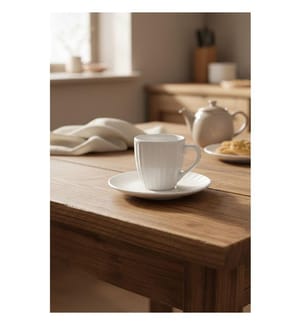 Kaffeetassen-Set, 12-teilig, 100 % Porzellan, Weiss