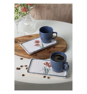 Kaffeetassen-Set, 4-teilig, 100 % Keramik, mehrfarbig