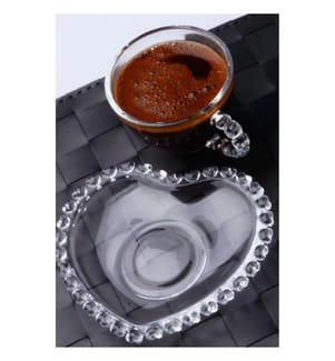 Kaffeetassen-Set, 2-teilig, 100 % Glas, transparent