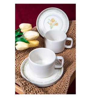 Service à thé, 4 pièces, 100 % porcelaine, multicolore
