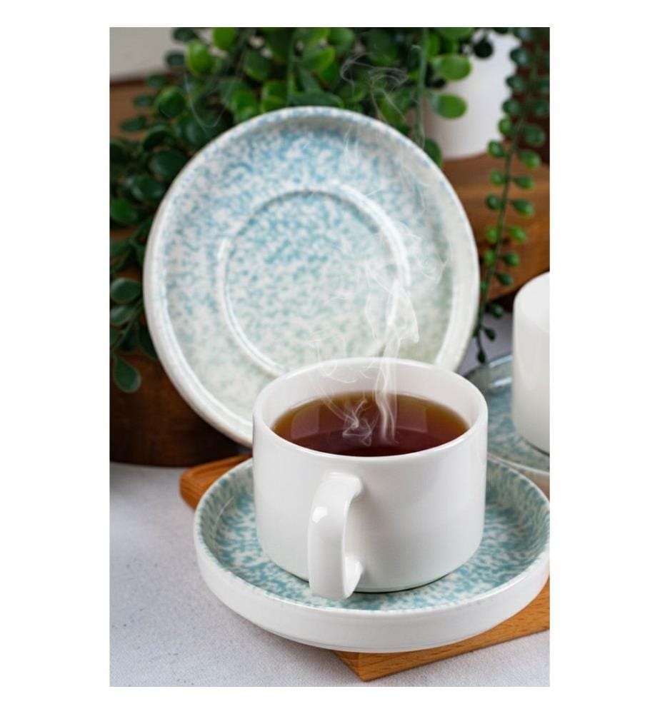 Teetassenset, 4-teilig, 100 % Porzellan, mehrfarbig