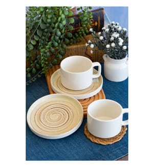 Service à thé, 4 pièces, 100 % porcelaine, multicolore