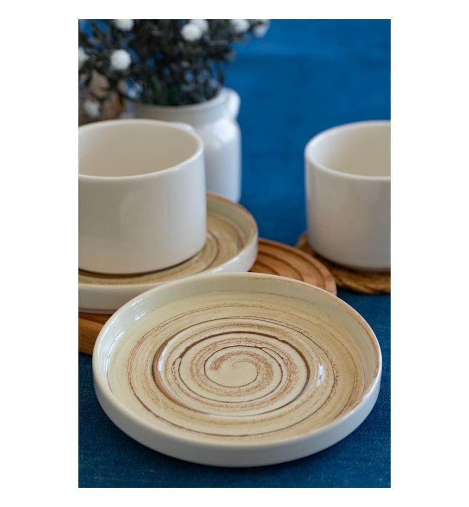 Teetassenset, 4-teilig, 100 % Porzellan, mehrfarbig