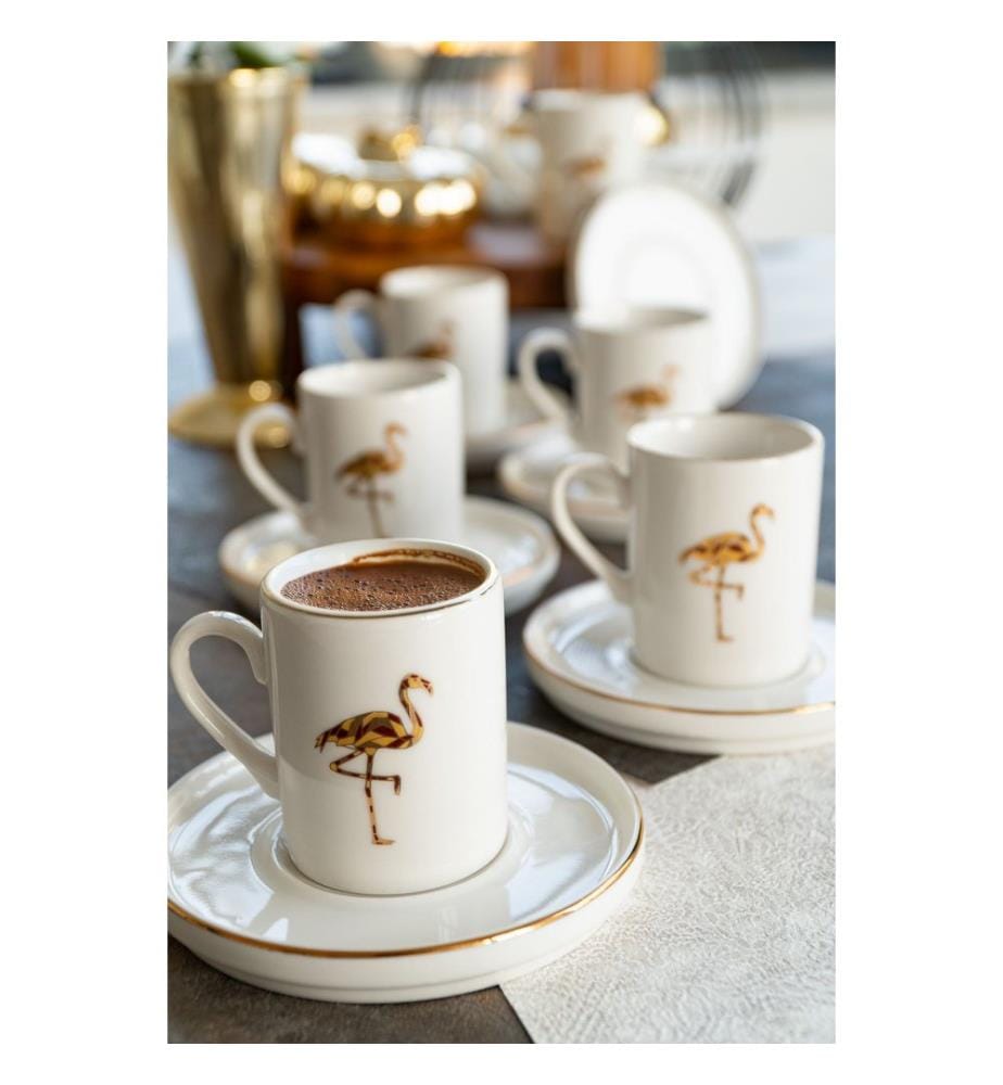 Kaffeetassen-Set, 12-teilig, 100 % Porzellan, mehrfarbig