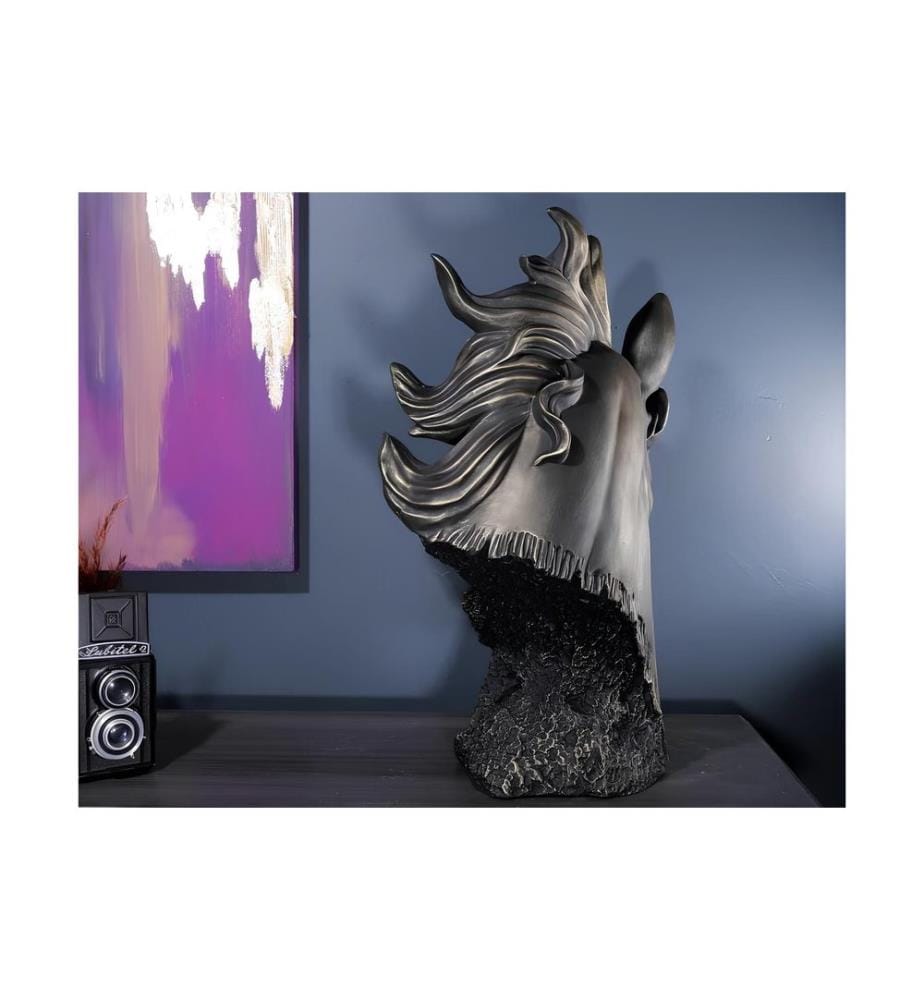 Decorative Object, Black, Gold, 100% POLYESTER
