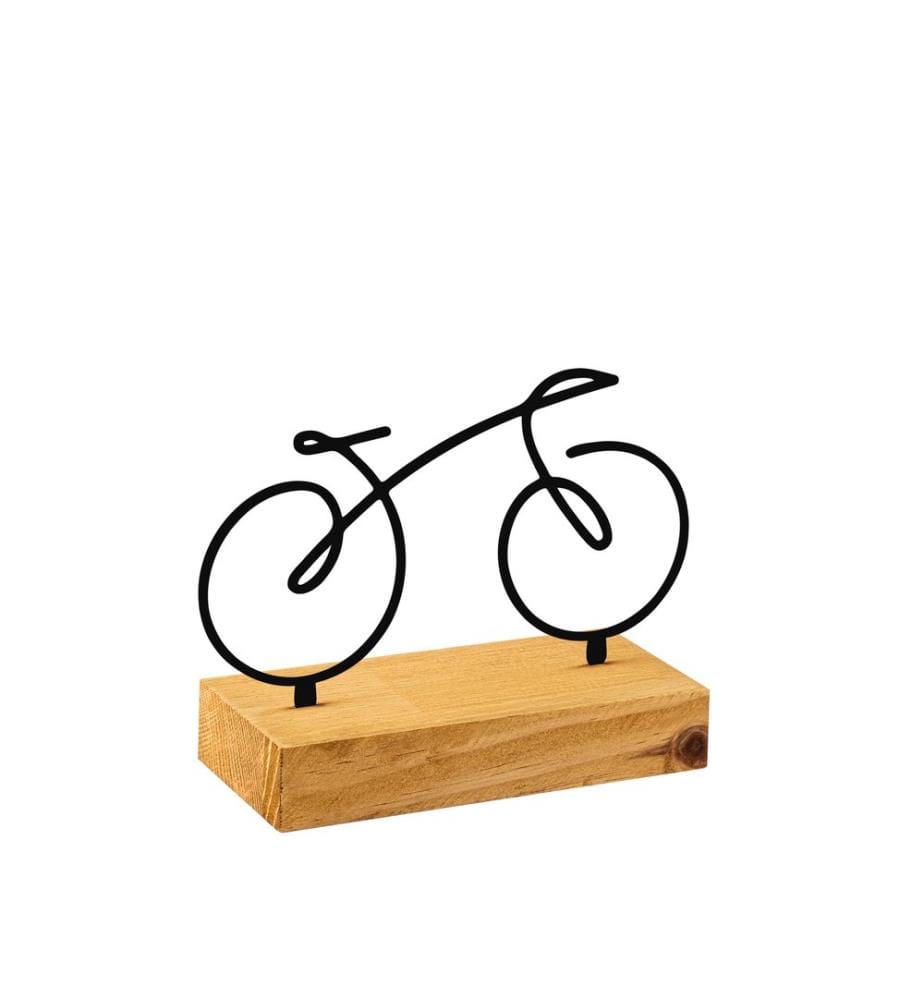Decorative Object, Wooden, Black, 100% Metal (Thickness: 1,5 Mm), Base: 100% Wood (Thickness: 4 Cm)