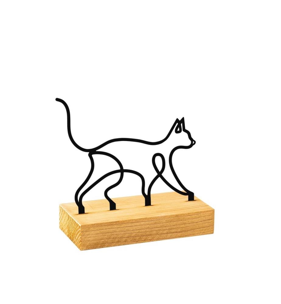 Decorative Object, Wooden, Black, 100% Metal (Thickness: 1,5 Mm), Base: 100% Wood (Thickness: 4 Cm)