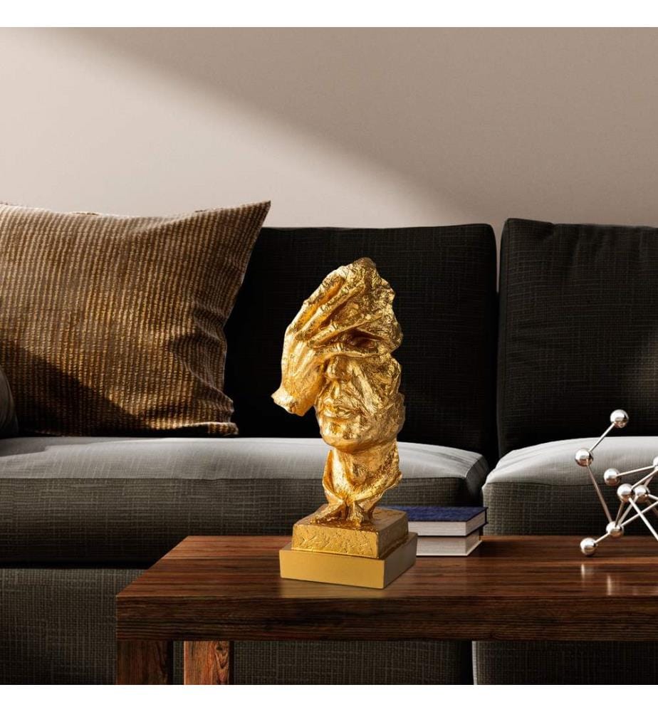 Decorative Object, Gold, 100% POLYESTER