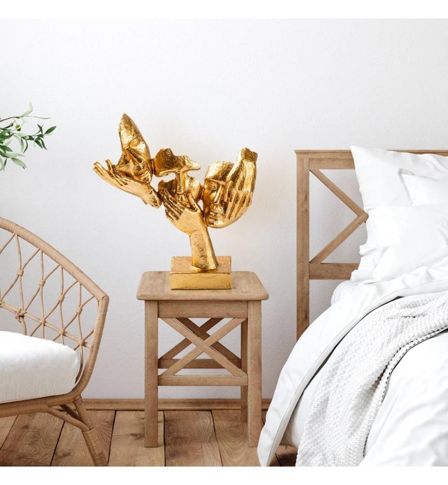 Decorative Object, Gold, 100% POLYESTER