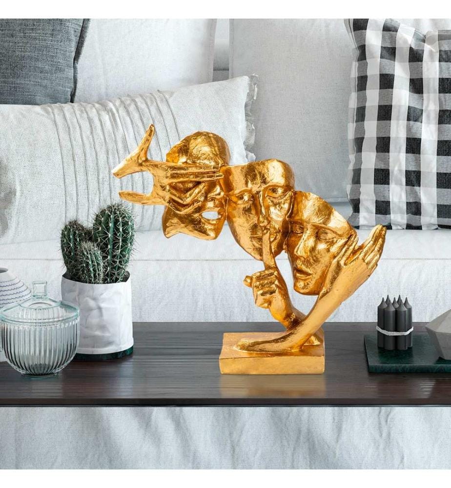 Decorative Object, Gold, 100% POLYESTER