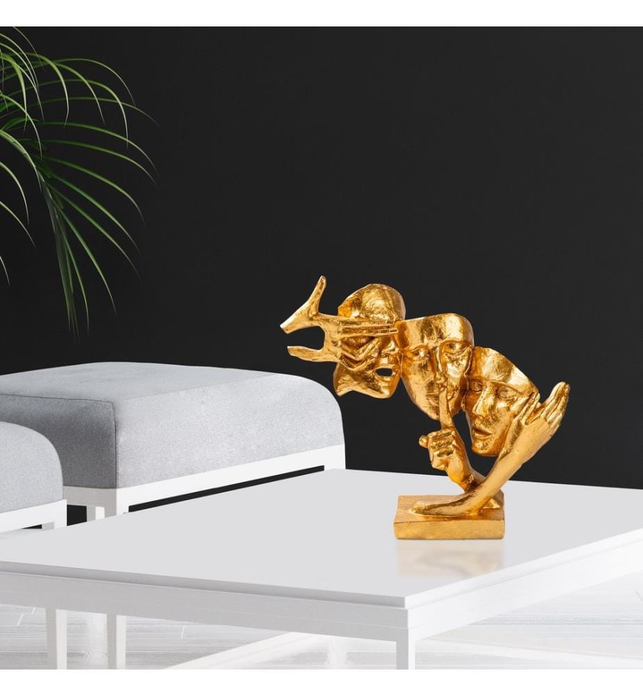 Decorative Object, Gold, 100% POLYESTER