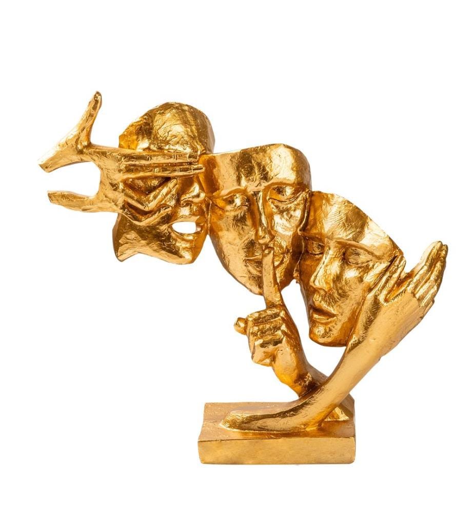 Decorative Object, Gold, 100% POLYESTER