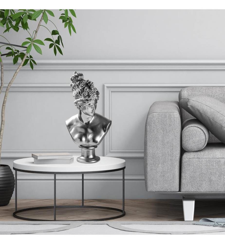 Decorative Object, Silver, 100% POLYESTER