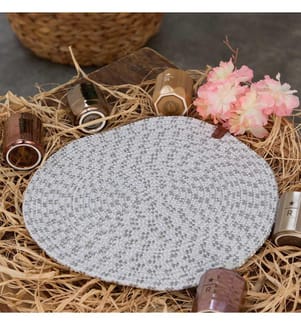 Chemin de table, gris, 100 % JUTE