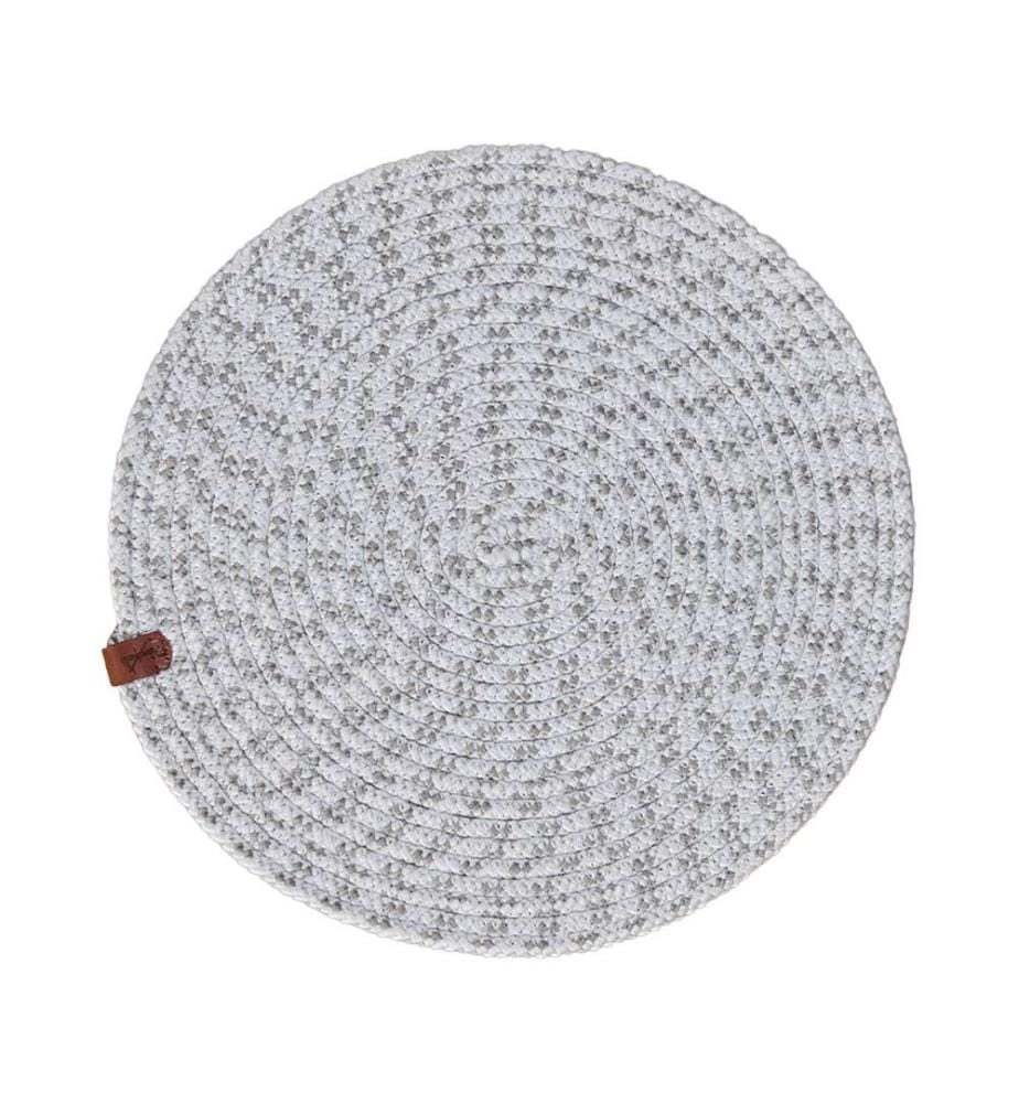 Chemin de table, gris, 100 % JUTE
