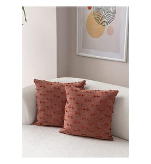 Ensemble de housses de coussin, 2 pièces, rouge carreau, tissu : 100 % POLYESTER