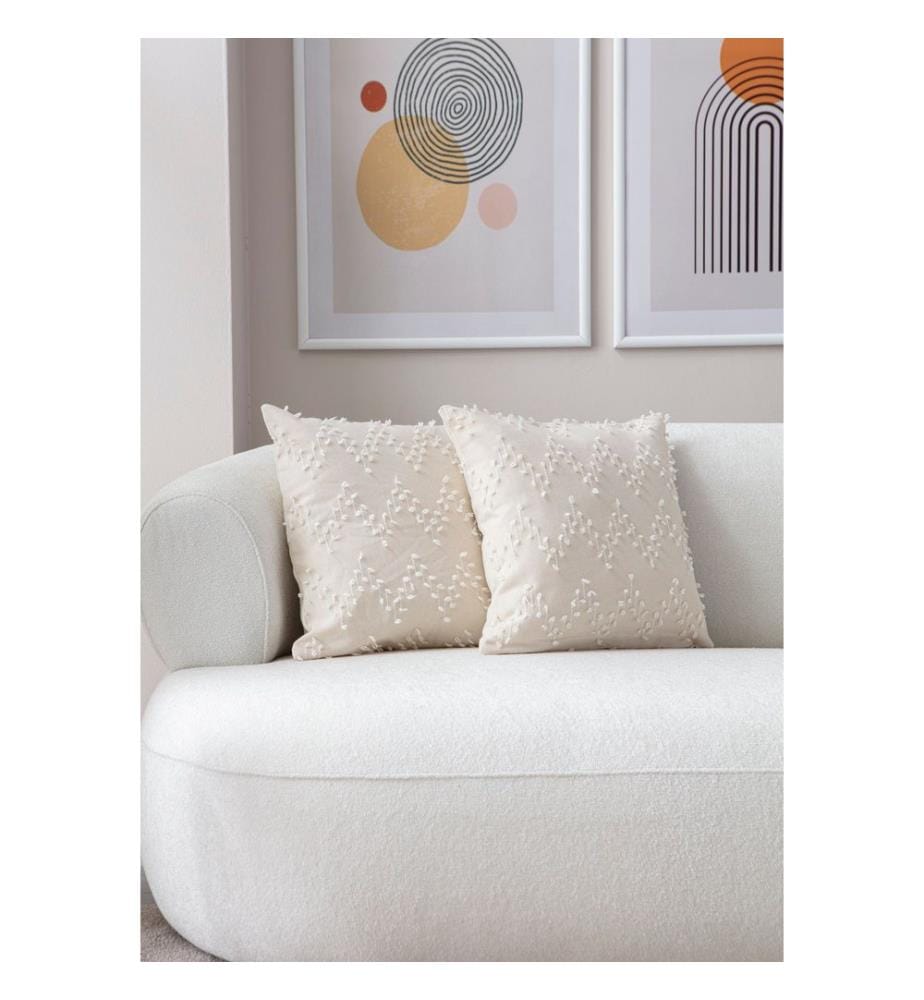 Kissenbezug-Set, 2 Stück, Creme, Material: 100 % POLYESTER