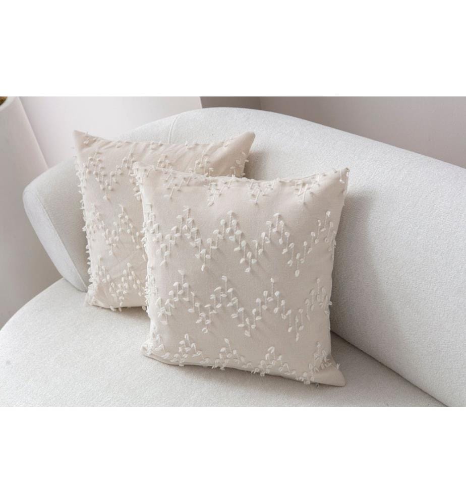 Kissenbezug-Set, 2 Stück, Creme, Material: 100 % POLYESTER