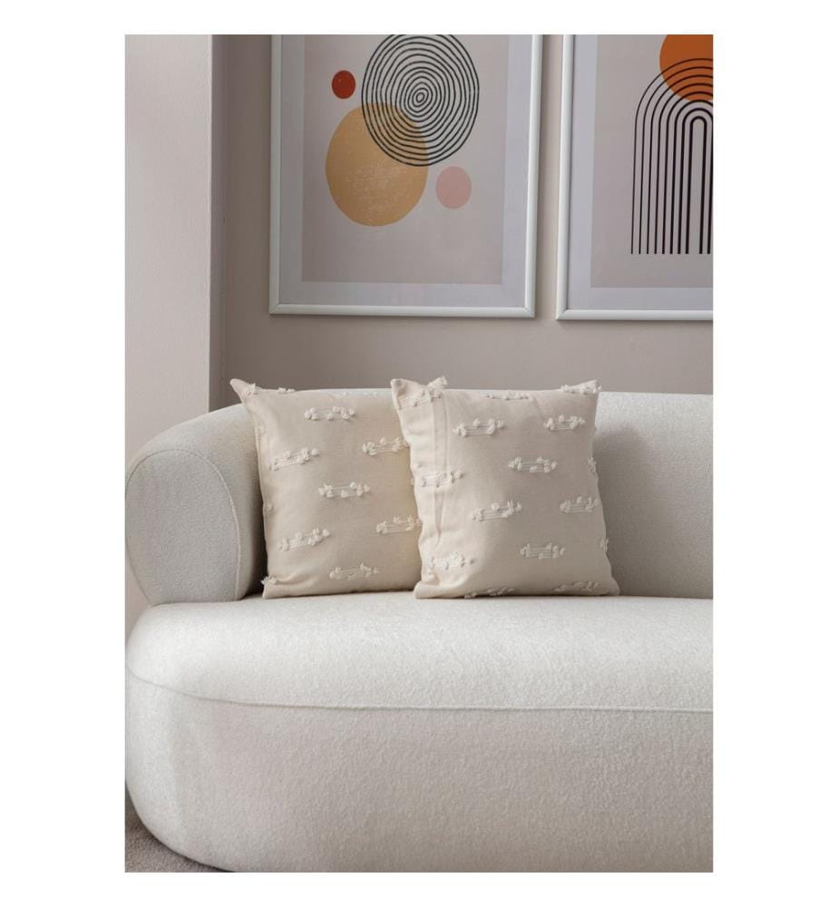 Kissenbezug-Set, 2 Stück, Creme, Material: 100 % POLYESTER