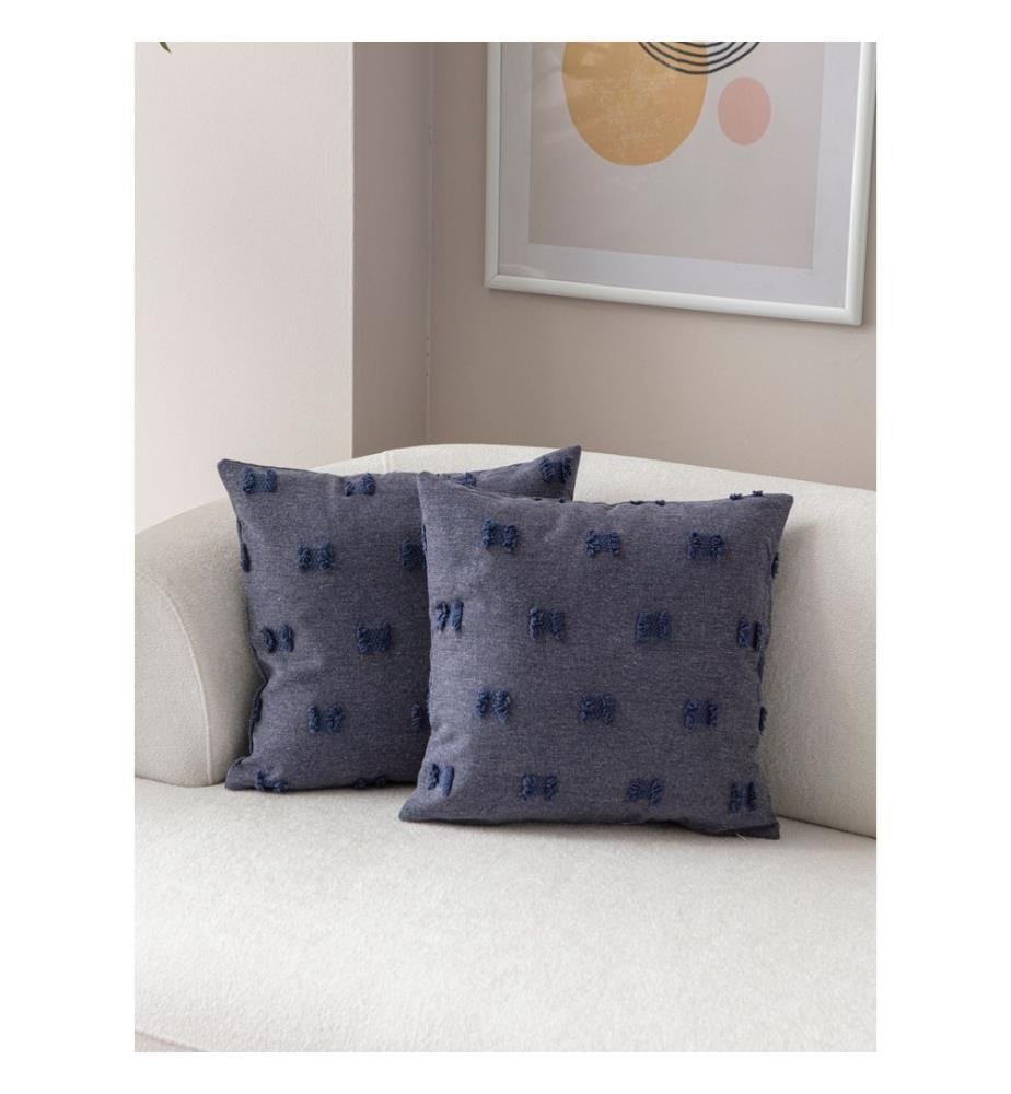 Set di fodere per cuscini, 2 pezzi, blu, tessuto: 100% POLIESTERE