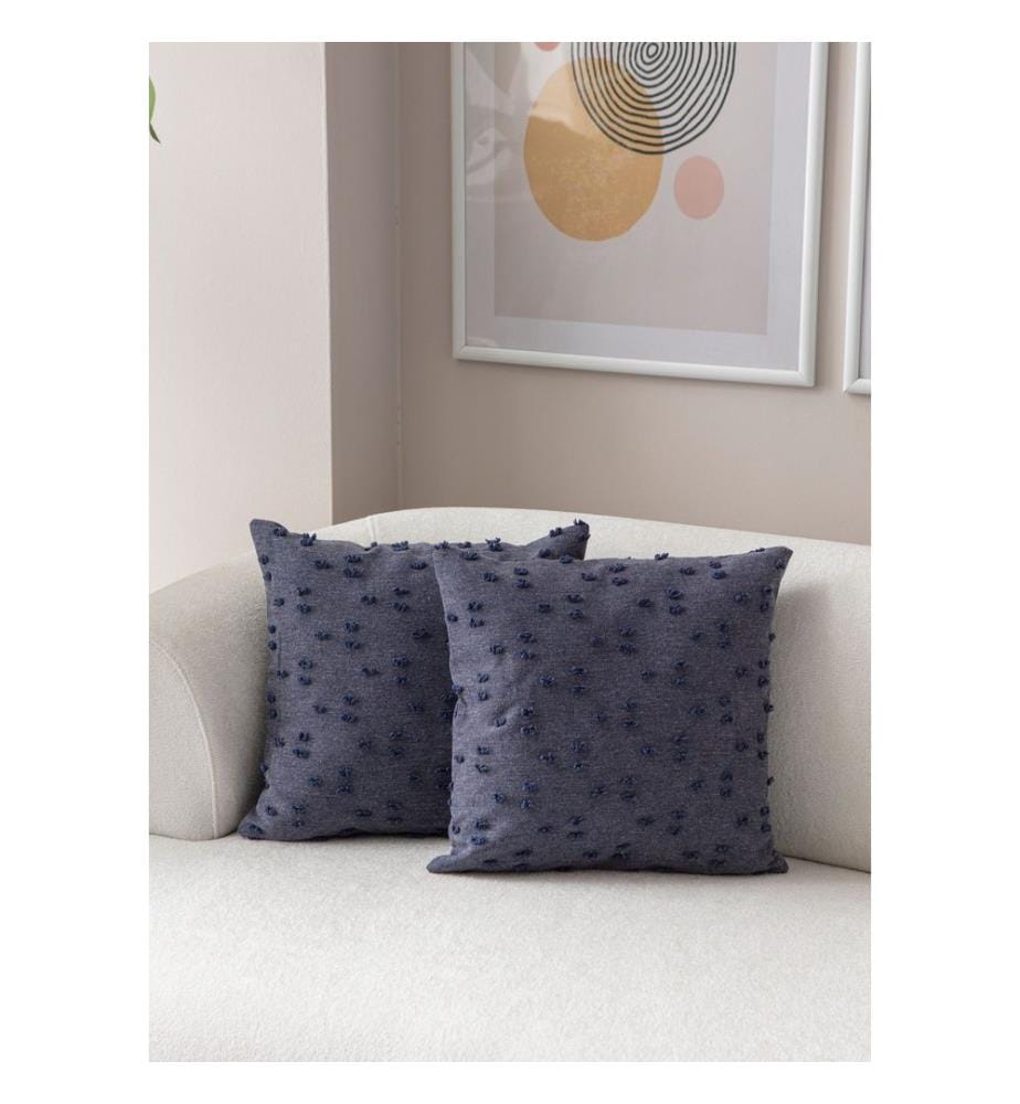 Set di fodere per cuscini, 2 pezzi, blu, tessuto: 100% POLIESTERE