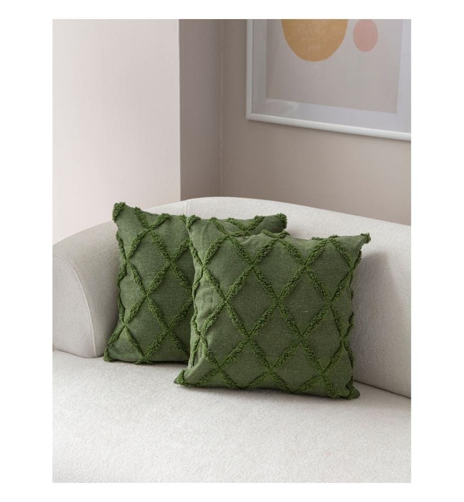 Kissenbezug-Set, 2 Stück, Grün, Material: 100 % POLYESTER