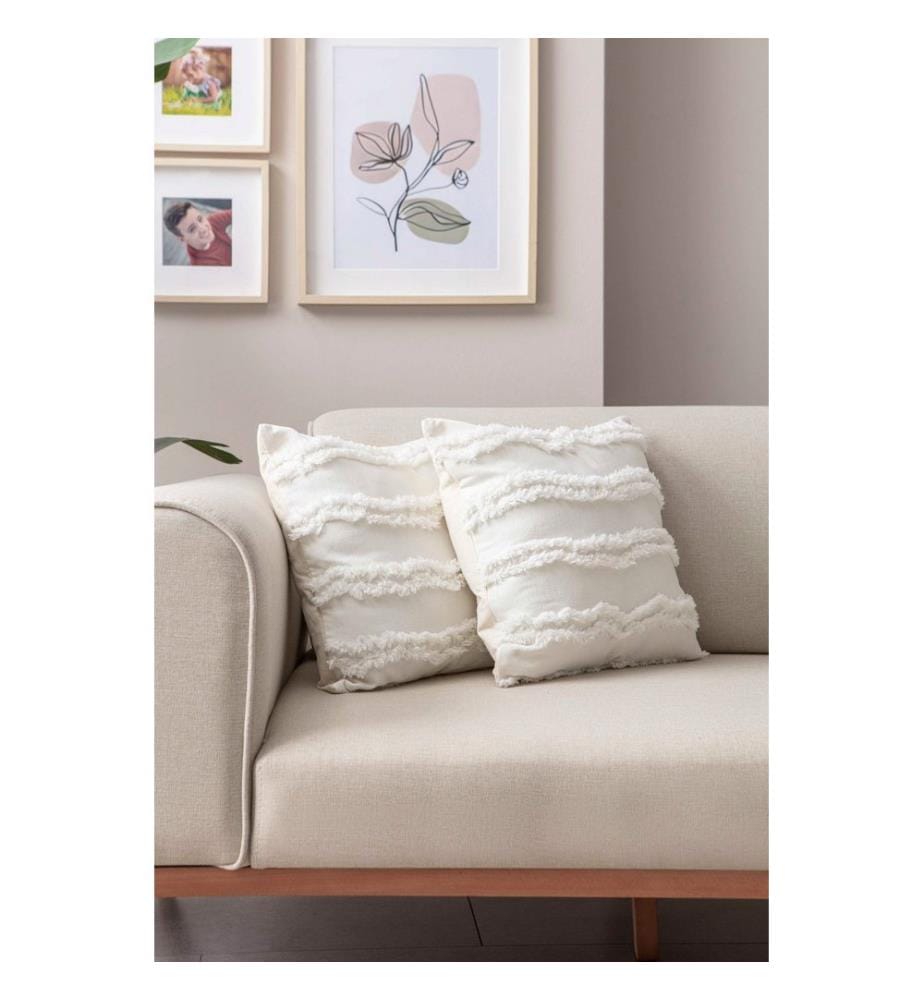 Kissenbezug-Set, 2 Stück, Weiss, Material: 100 % POLYESTER