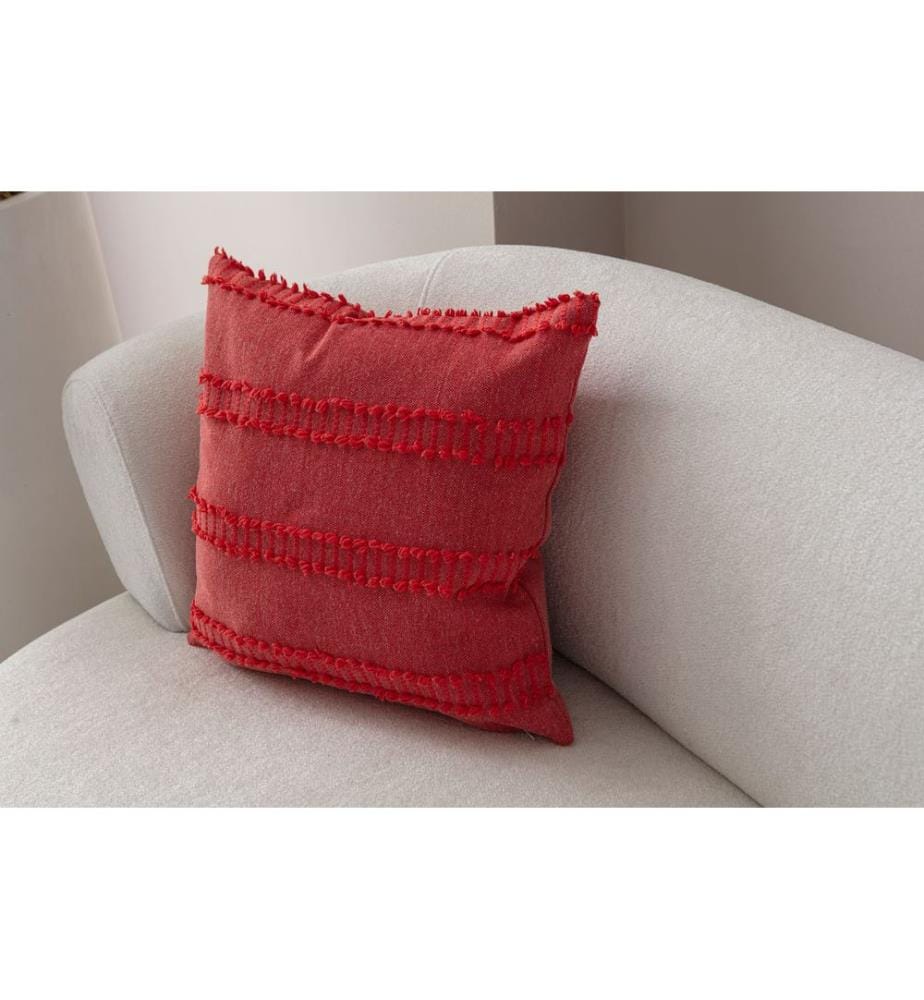 Housse de coussin, rouge, tissu : 100 % POLYESTER