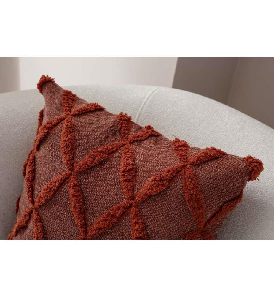 Housse de coussin, rouge carrelage, tissu : 100 % POLYESTER