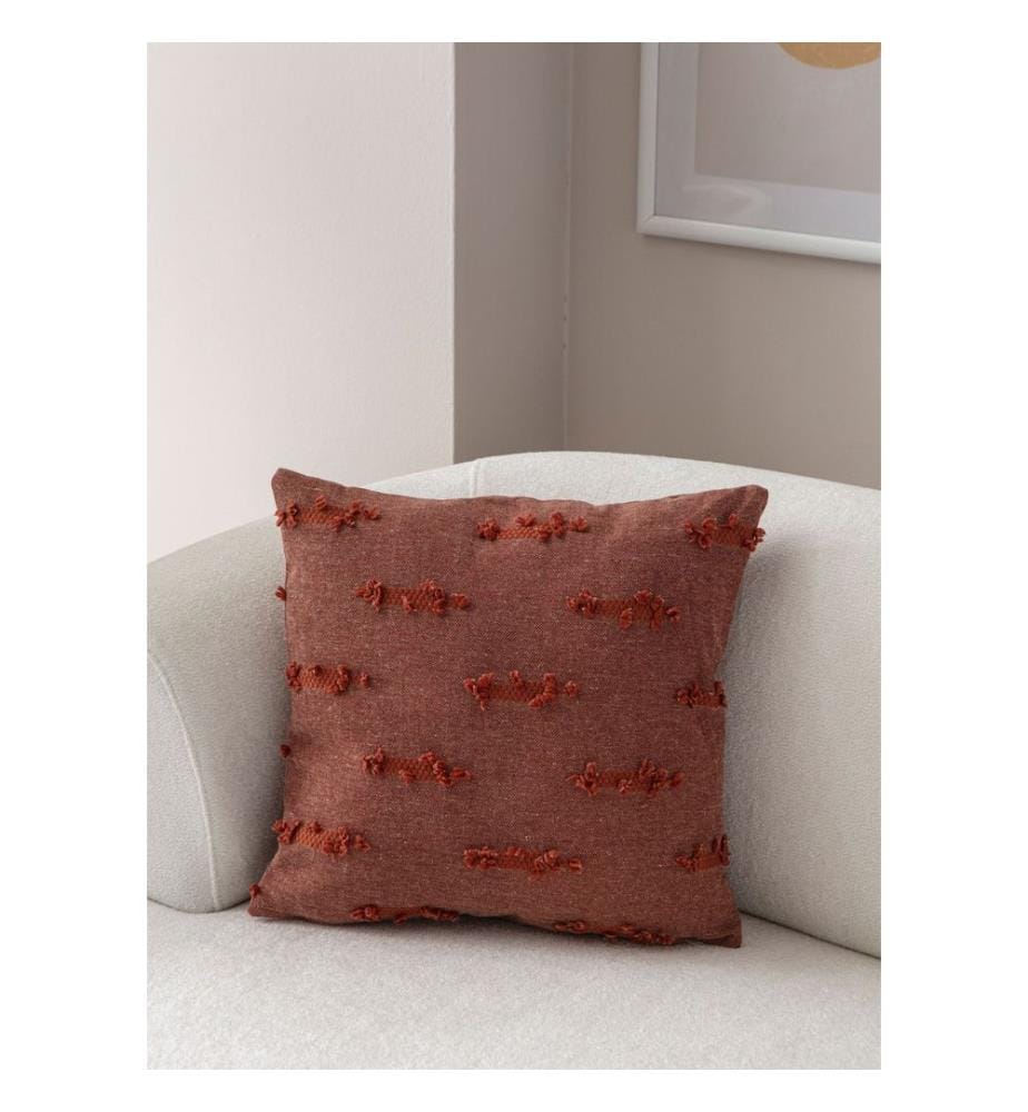 Housse de coussin, rouge carrelage, tissu : 100 % POLYESTER