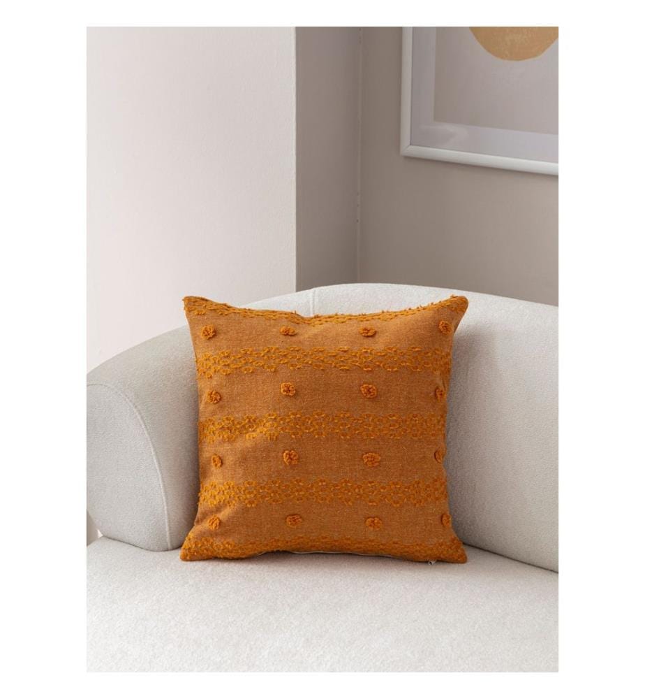 Housse de coussin, orange, tissu : 100 % POLYESTER