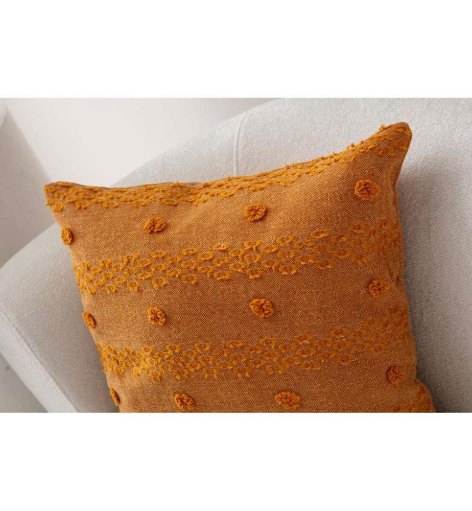 Housse de coussin, orange, tissu : 100 % POLYESTER