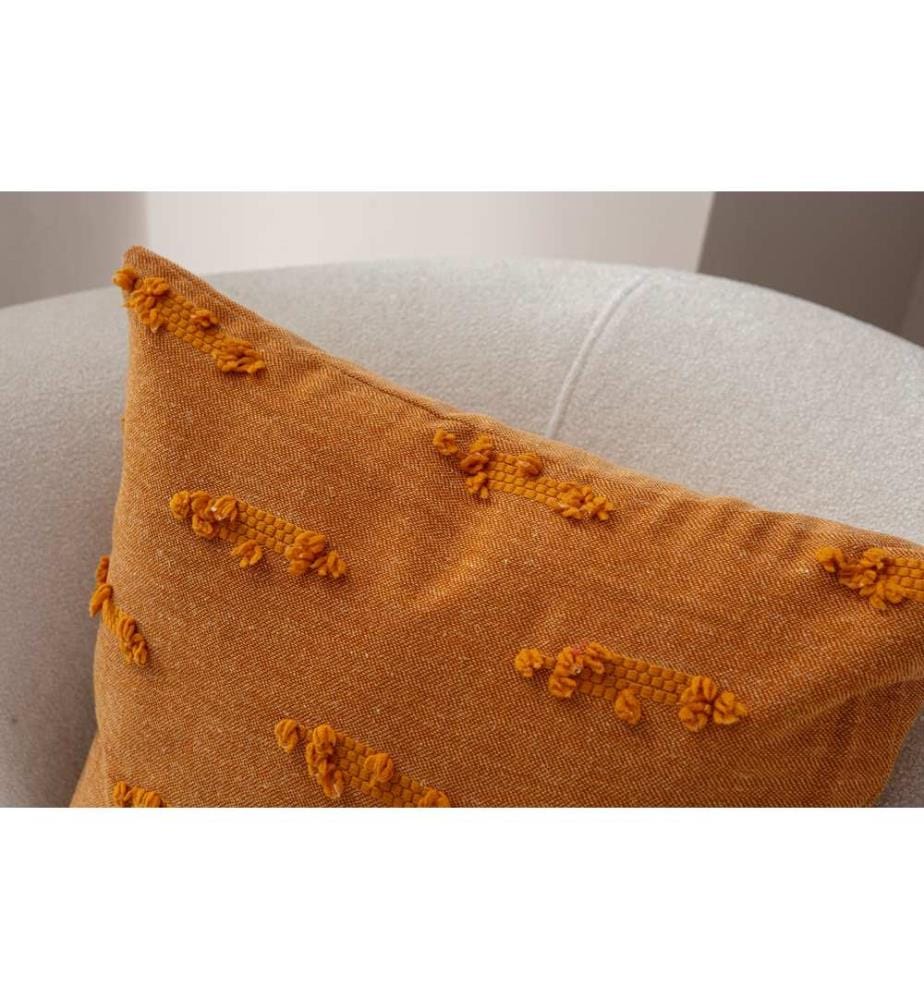 Housse de coussin, orange, tissu : 100 % POLYESTER